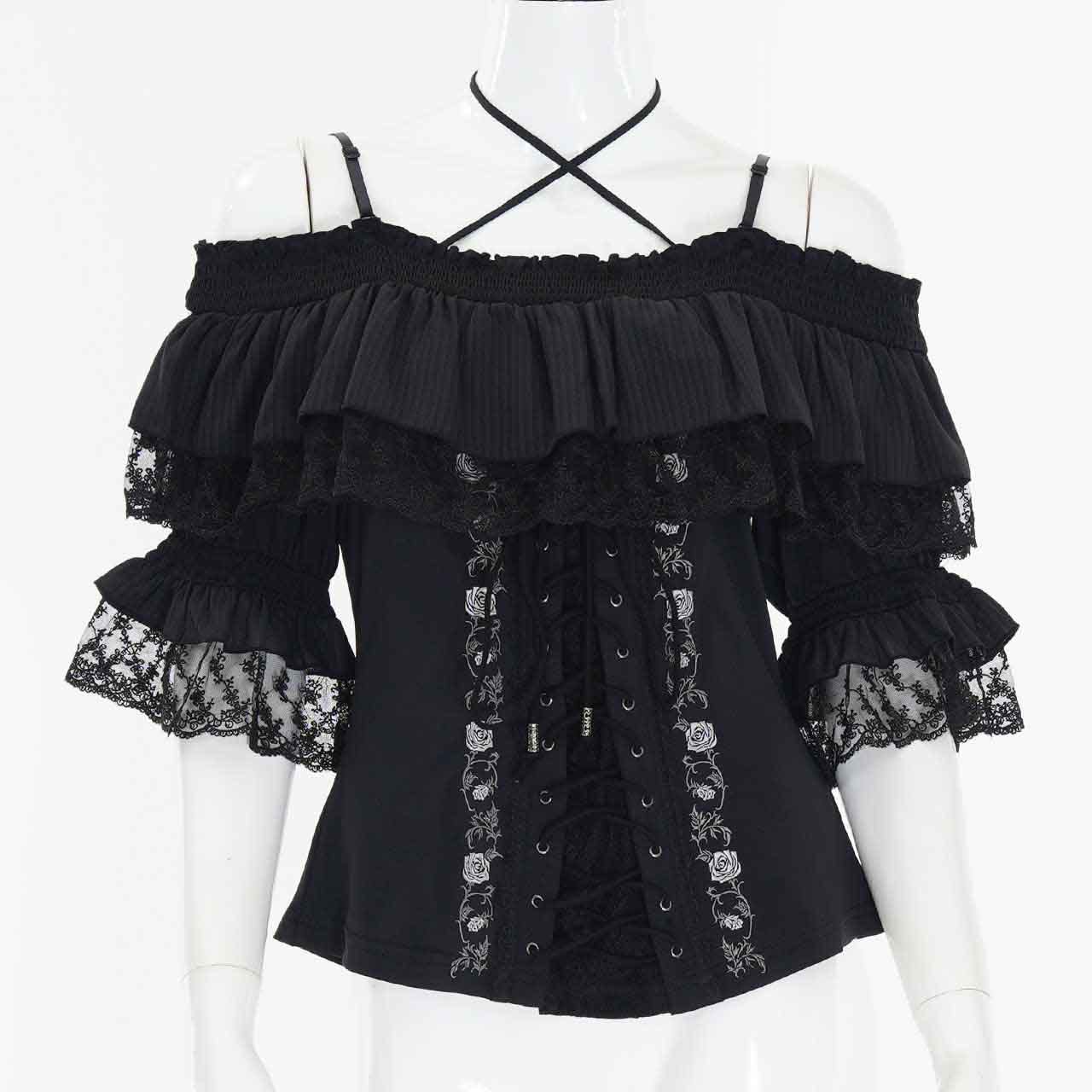 Pirates Rose オフショルダープルオーバー