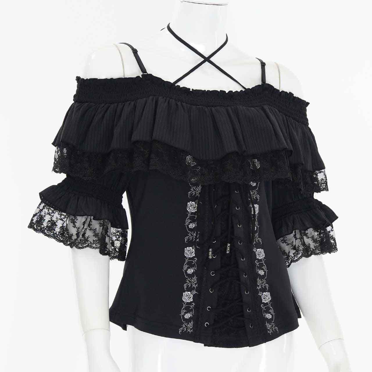 Pirates Rose オフショルダープルオーバー