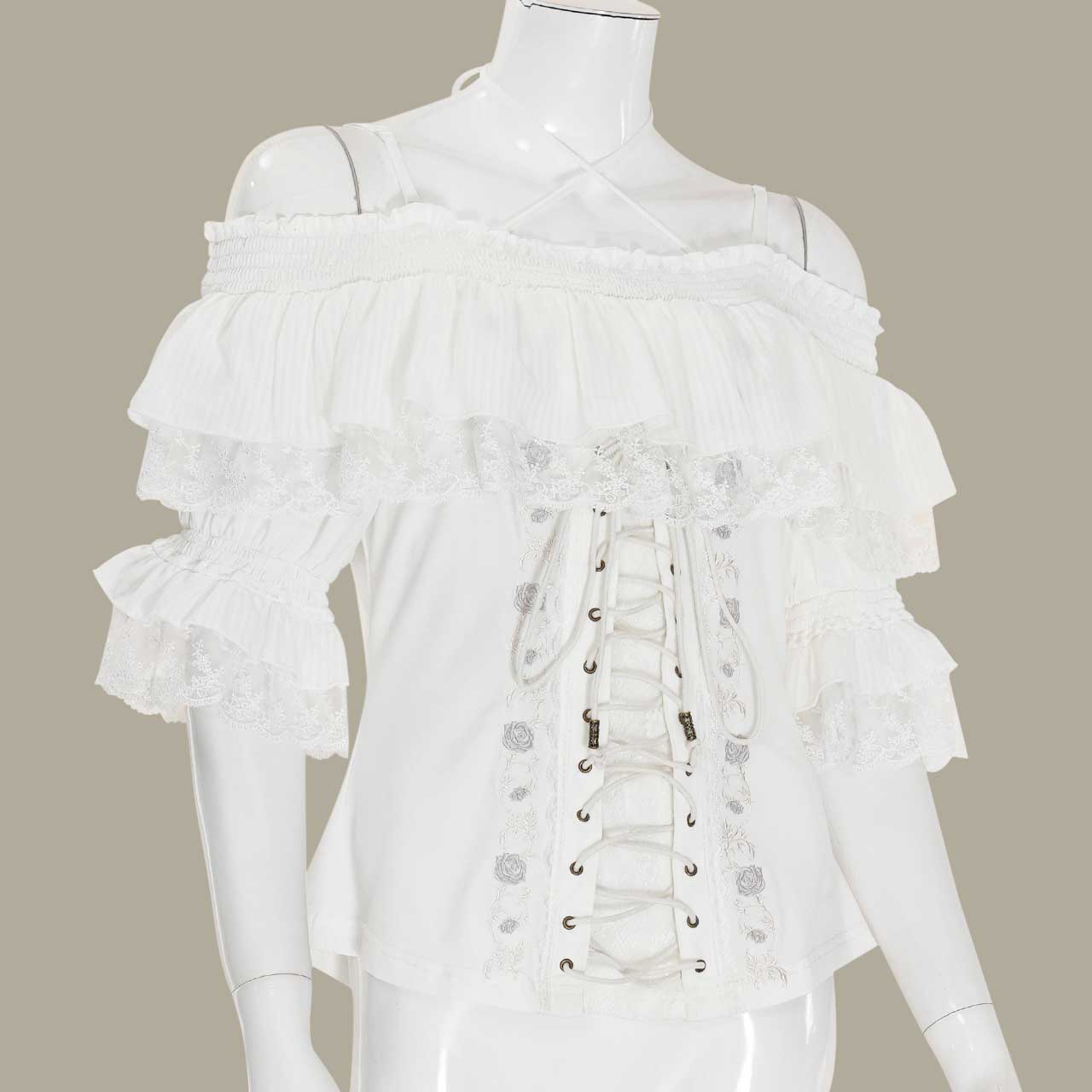 Pirates Rose オフショルダープルオーバー