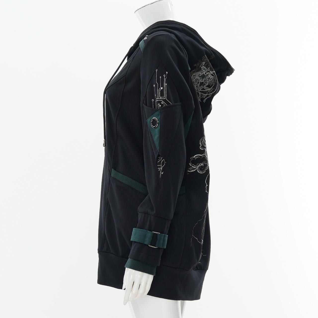 風神雷神zipパーカー