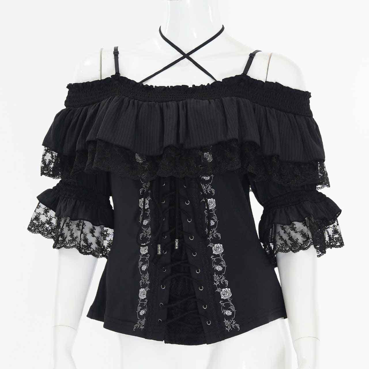 Pirates Rose オフショルダープルオーバー