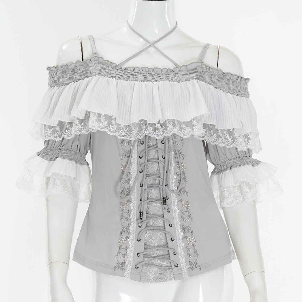 Pirates Rose オフショルダープルオーバー