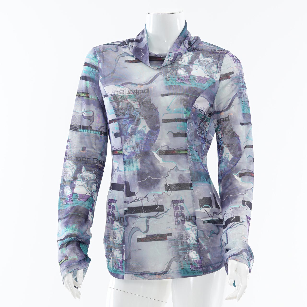 風神雷神メッシュハイネックカットソー