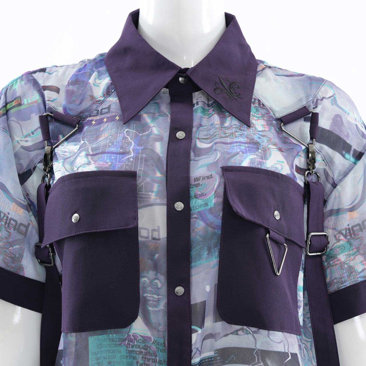 風神雷神半袖ブラウス