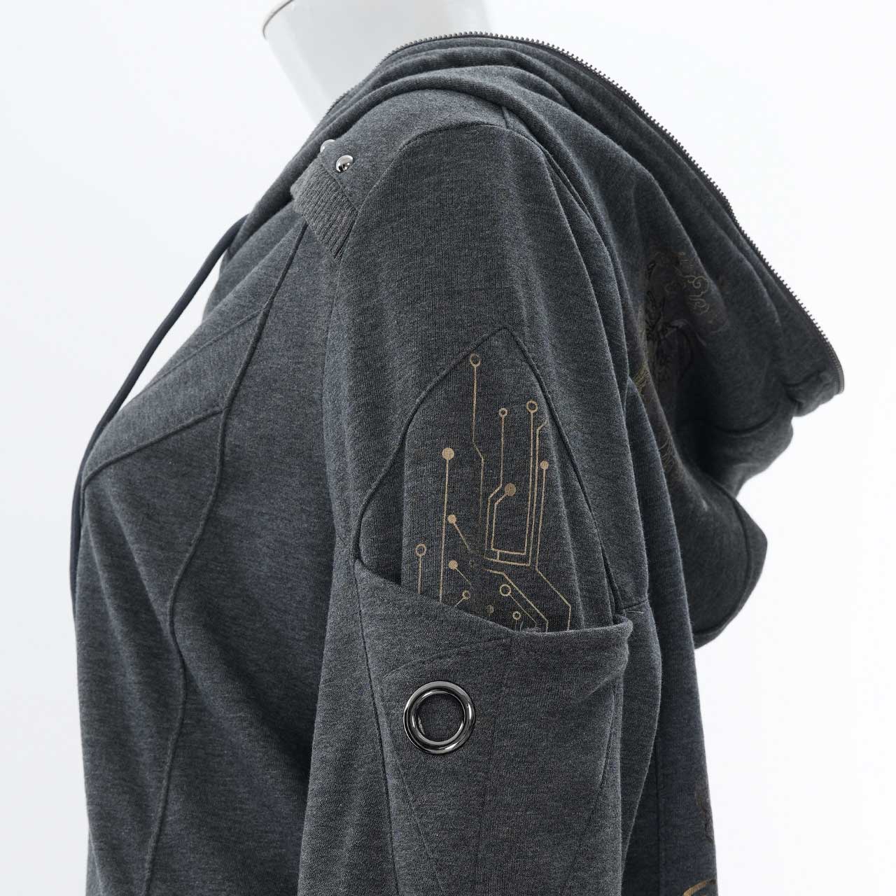 風神雷神zipパーカー