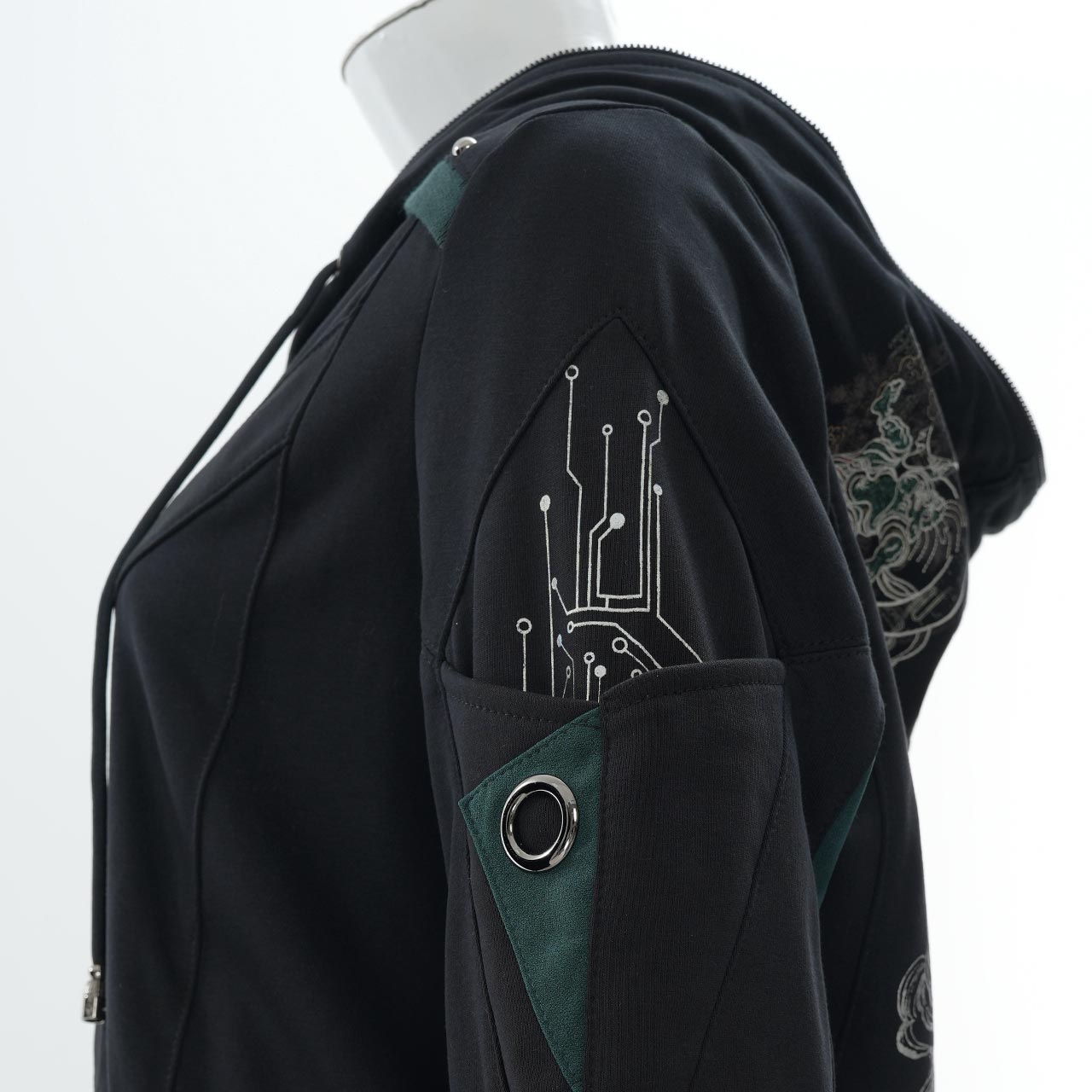 風神雷神zipパーカー